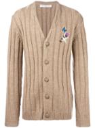 Golden Goose Deluxe Brand Ribbed Cardigan, Men's, Size: Large, Nude/neutrals, Virgin Wool