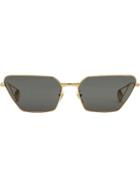Gucci Eyewear Rectangular Sunglasses - Gold