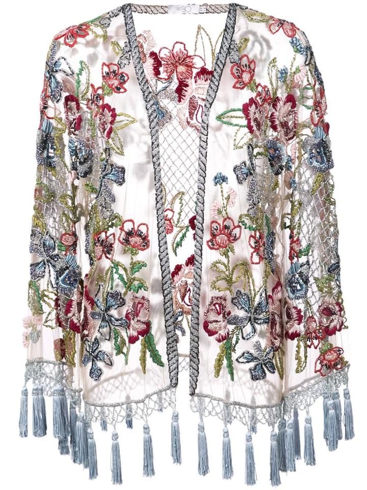 Patbo Floral Embroidered Jacket - Neutrals