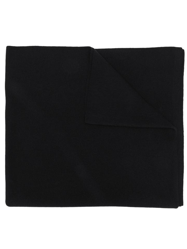 Givenchy Knit Logo Embroidered Scarf - Black