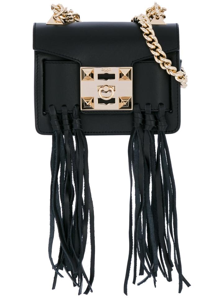 Salar - Tassel Crossbody Bag - Women - Leather/suede - One Size, Black, Leather/suede