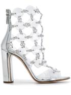 Casadei Futura Geometric-pattern Sandals - Silver
