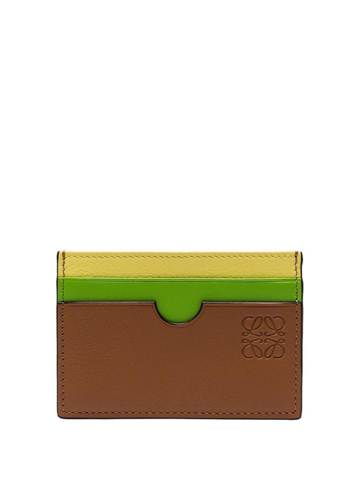 Loewe Multiicoloured Leather Cardholder - Neutrals