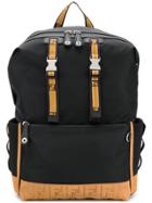 Fendi Ff-logo Backpack - Black