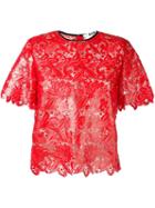 Msgm Short-sleeve Lace Blouse