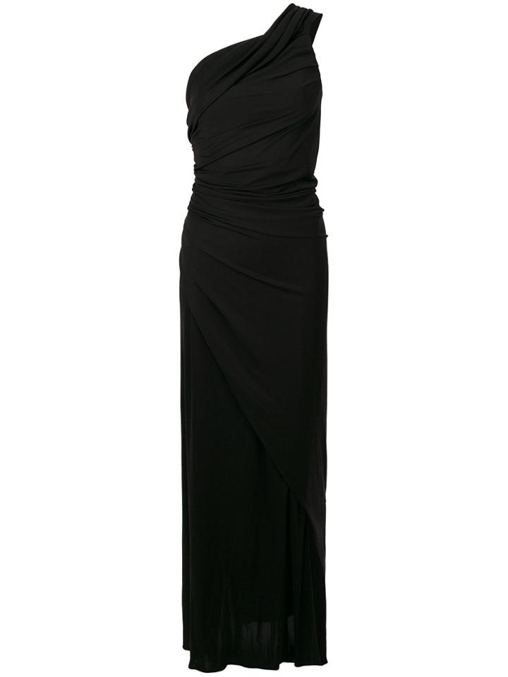 Emilio Pucci One Shoulder Draped Dress - Black