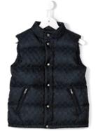 Gucci Kids Gg Supreme Padded Gilet, Boy's, Size: 8 Yrs, Blue