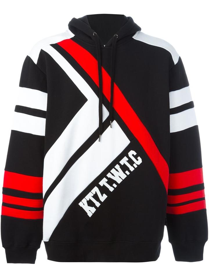 Ktz Logo Print Hoodie, Men's, Size: Medium, Black, Cotton