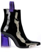 Palm Angels Patent Ankle Boots - Black