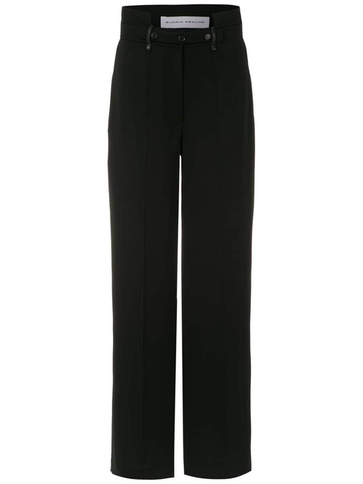 Gloria Coelho Panelled Palazzo Pants - Black