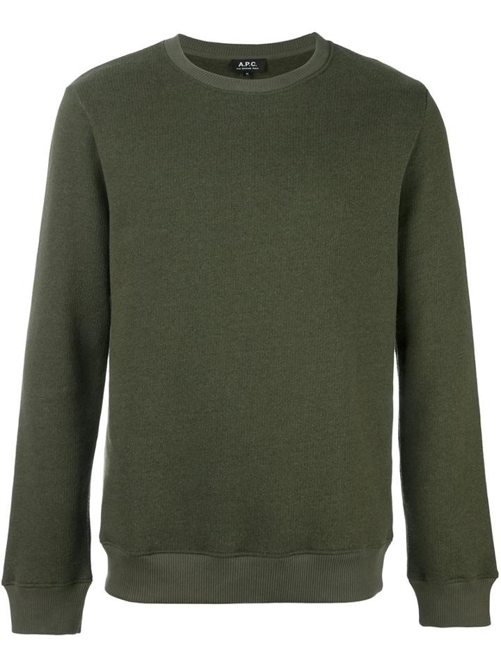 A.p.c. Ribbed Round Neck Sweatshirt