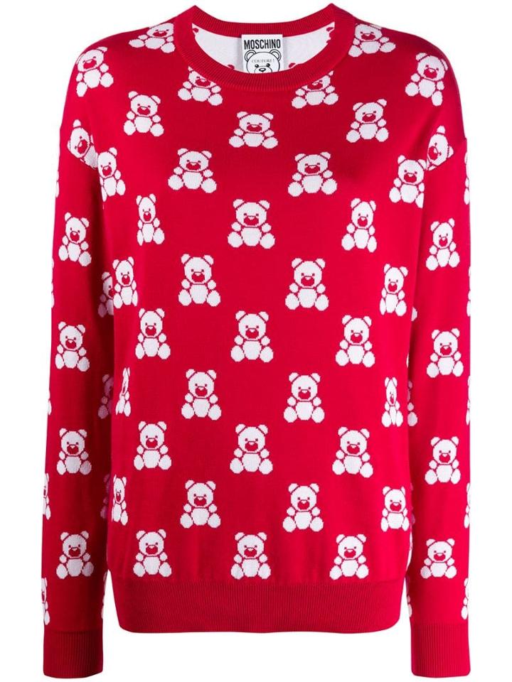 Moschino Teddy Bear Jumper - Red