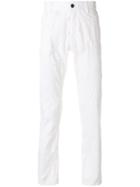 Ann Demeulemeester Distressed Slim-fit Jeans - White