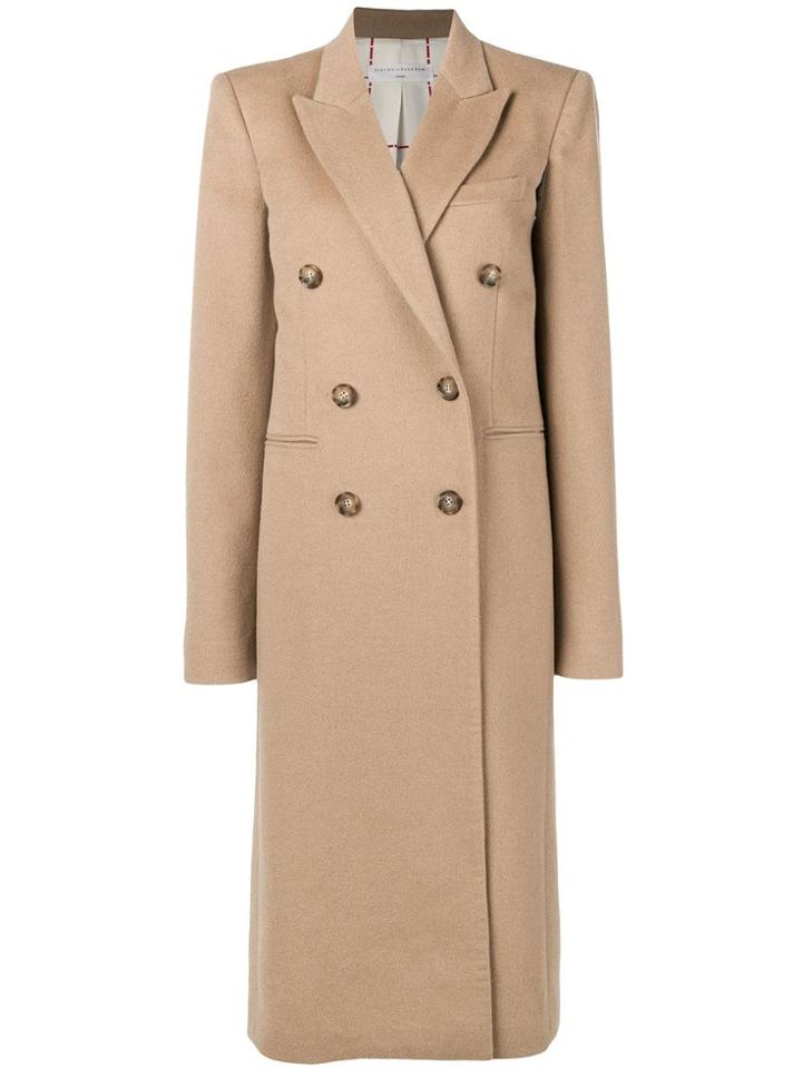 Victoria Beckham Double-breasted Men's Coat - Neutrals