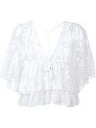 Emilio Pucci Ruffled V-neck Blouse