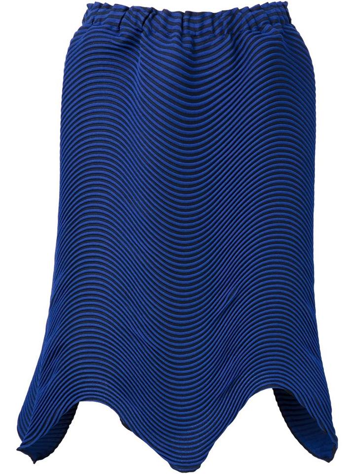 Issey Miyake - Wave Pleat Skirt - Women - Polyester - 2, Women's, Blue, Polyester