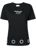 Gaelle Bonheur Short Sleeved Eyelet T-shirt - Black