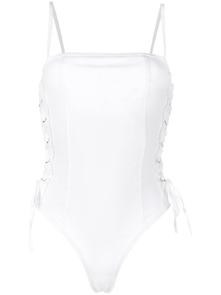 Rta - Fitted Tank Top - Women - Cotton - Xs, White, Cotton