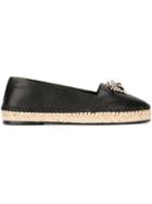 Versace Medusa Espadrilles, Women's, Size: 40, Black, Leather/metal