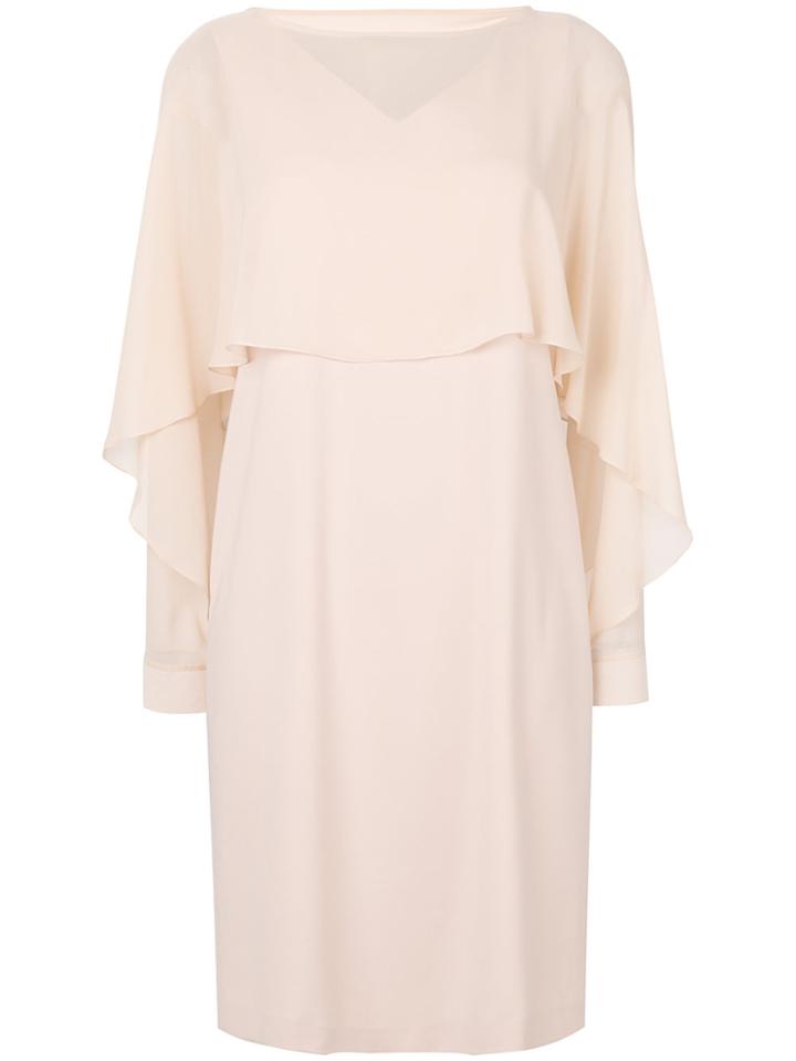 D.exterior Layered Shift Dress - Nude & Neutrals
