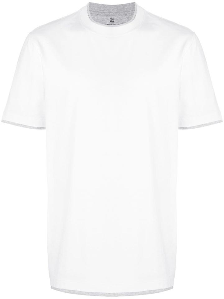 Brunello Cucinelli Layered Effect T-shirt - White
