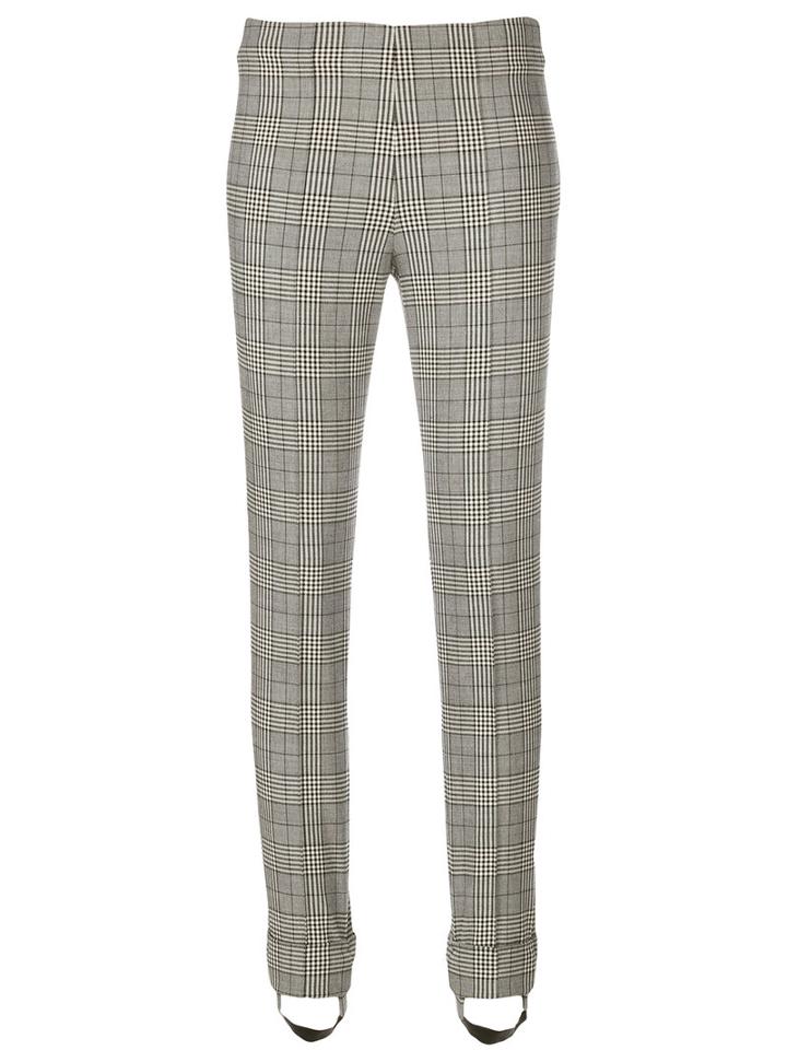 Ermanno Scervino - Plaid Print Skinny Trousers - Women - Polyester/spandex/elastane/viscose/virgin Wool - 46, Grey, Polyester/spandex/elastane/viscose/virgin Wool