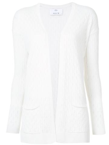 Allude - Cashmere Pocket Cardigan - Women - Cashmere - L, White, Cashmere