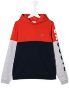 Lacoste Kids Contrast Colour Hoodie - Red