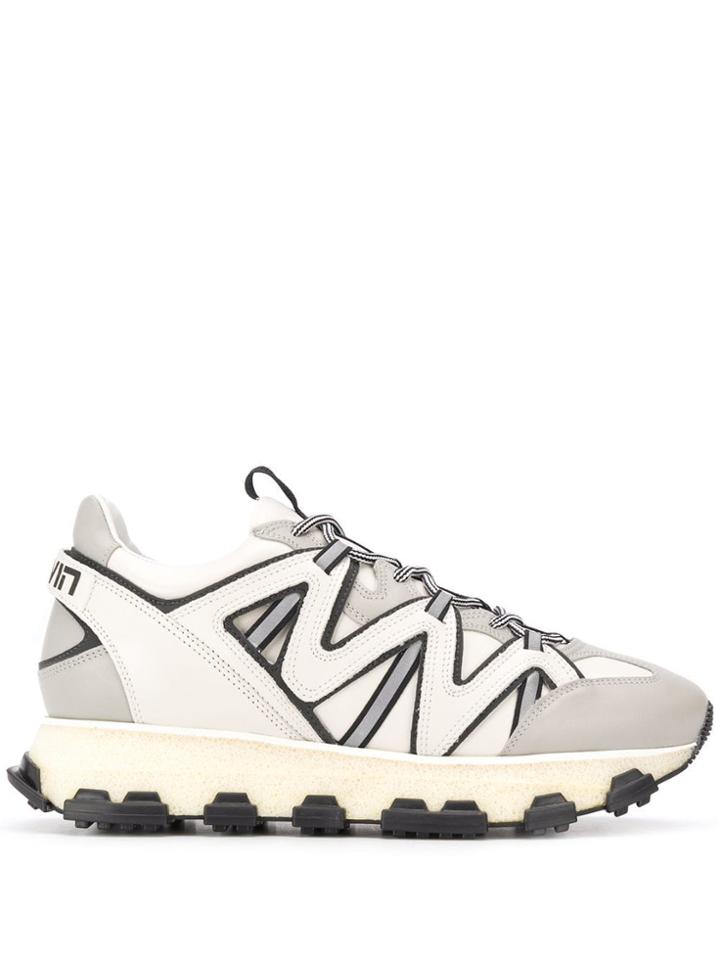 Lanvin Contrast Trim Sneakers - White
