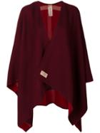 Burberry - Reversible Poncho - Women - Merino - One Size, Red, Merino