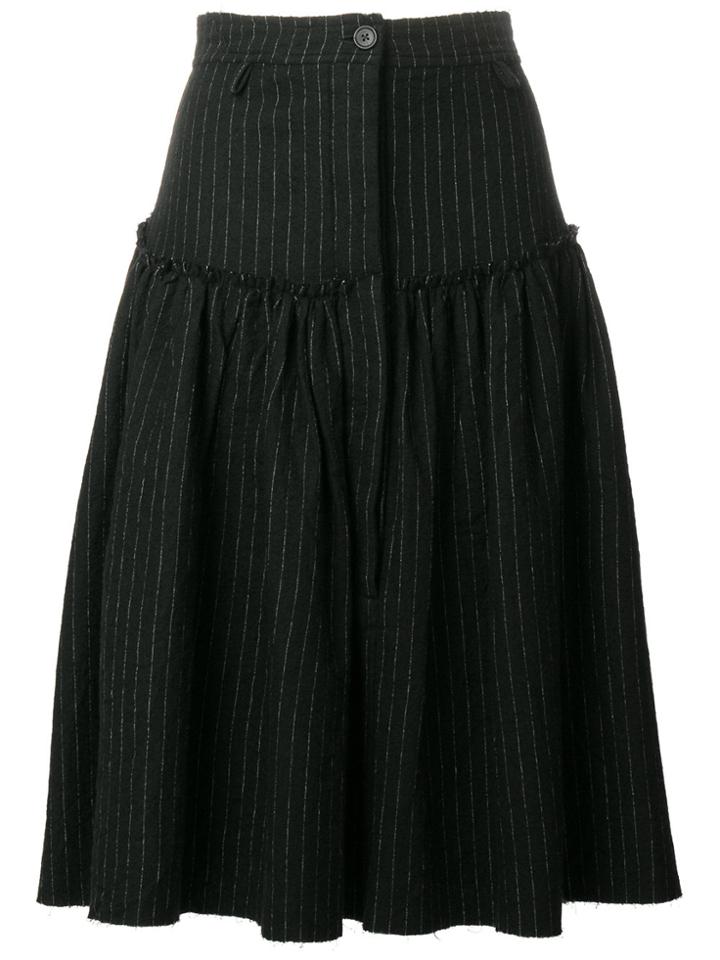 Rundholz Pinstriped Skirt - Black