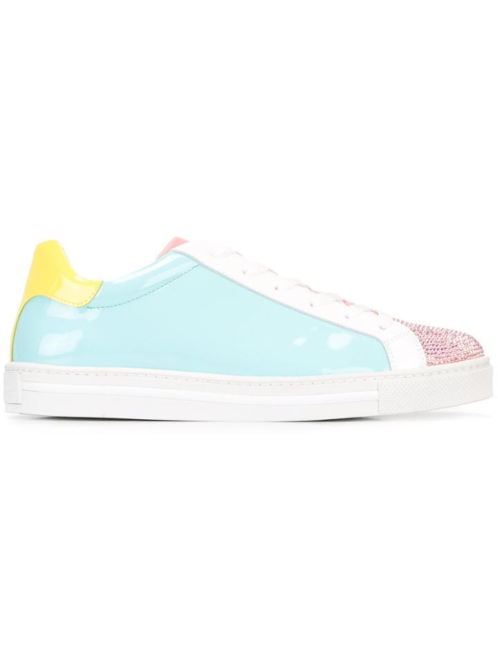 René Caovilla Block Colour Lace-up Sneakers - Blue