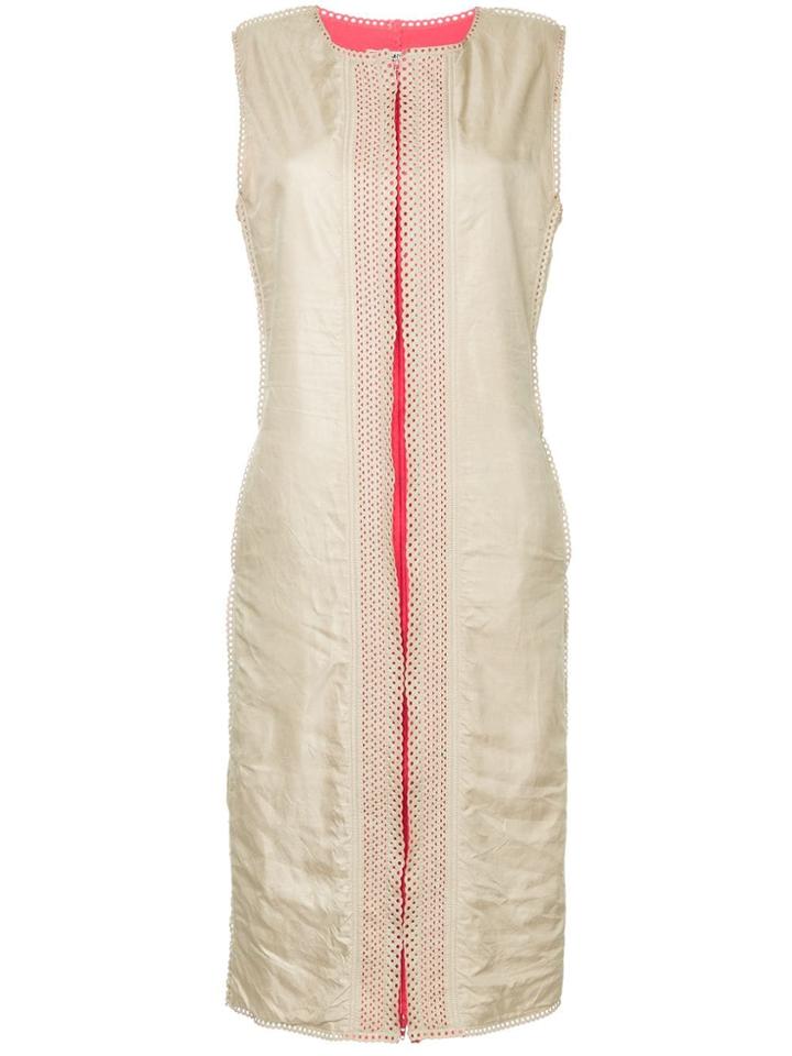 Issey Miyake Vintage Trimming Detail Dress - White