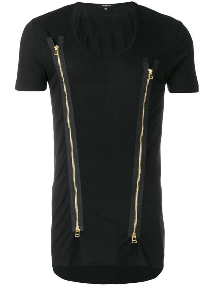 Unconditional Zip Insert T-shirt - Black