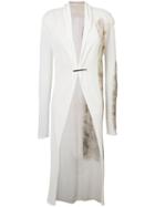 Isabel Benenato - Long Brushstroke Cardigan - Women - Cotton - 42, White, Cotton