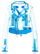 Off-white Transparent Biker Jacket - Blue