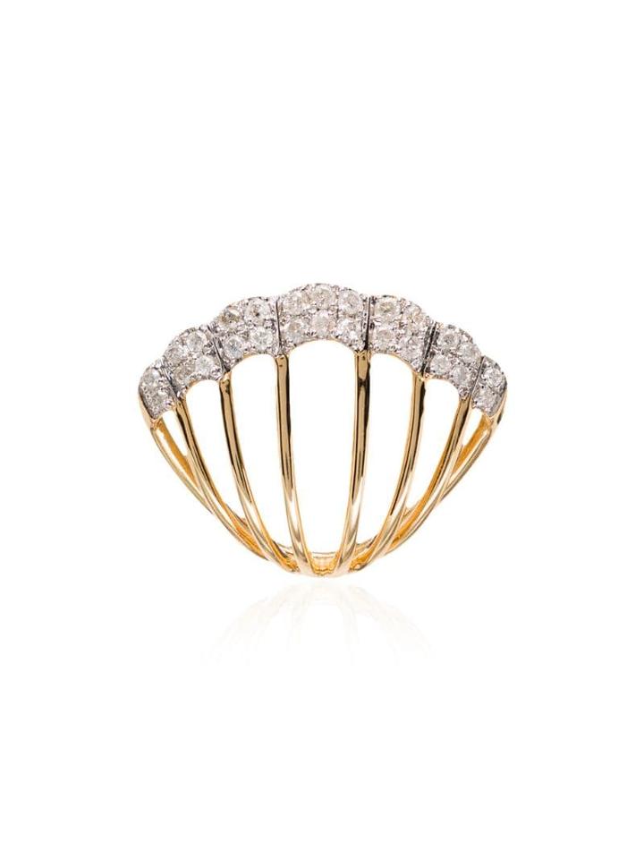 Yvonne Léon 18k Gold And Diamond Shell Earring