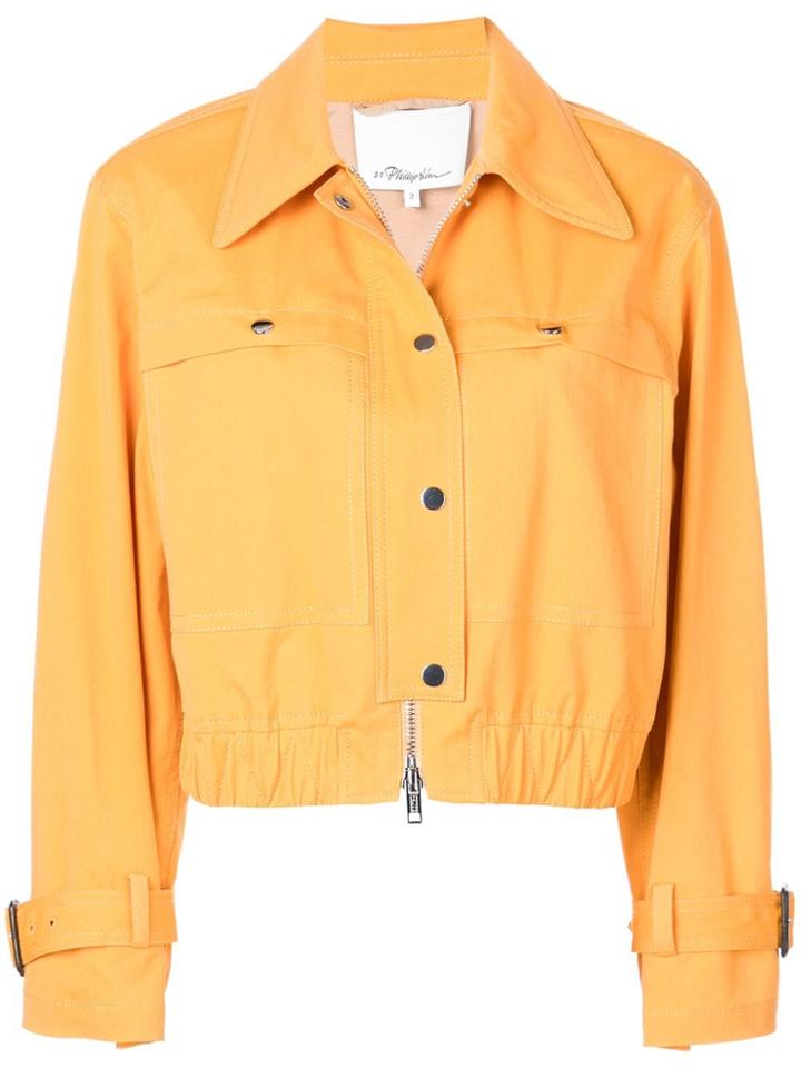 3.1 Phillip Lim Cropped Button Jacket - Yellow