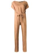 Uma Raquel Davidowicz Round Neck Jumpsuit, Women's, Size: 36, Nude/neutrals, Viscose