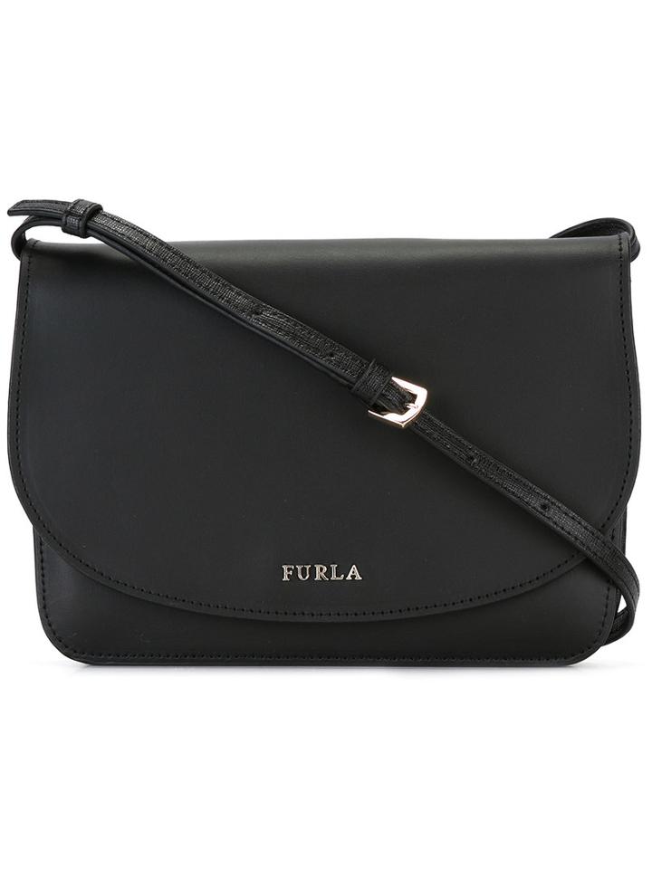 Furla Aurora Crossbody Bag, Black, Leather