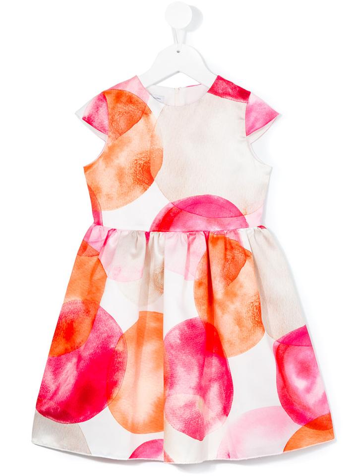 I Pinco Pallino Printed Flared Dress, Toddler Girl's, Size: 2 Yrs, White