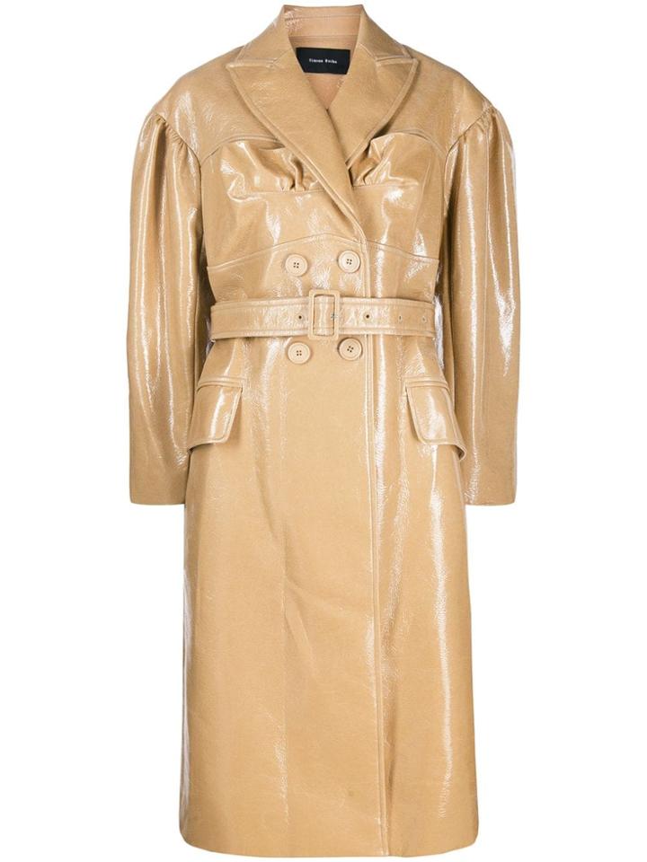 Simone Rocha Belted Double Breasted Trench Coat - Neutrals