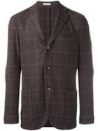 Boglioli Checked Blazer, Men's, Size: 52, Grey, Cupro/cashmere/virgin Wool