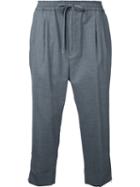 Monkey Time - Zipped Hem Cropped Trousers - Men - Polyester/wool - S, Grey, Polyester/wool