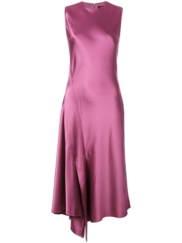 Sies Marjan Vanessa Crinkled Satin Midi Dress - Purple
