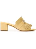 Tod's Double T Fringed Mules - Yellow