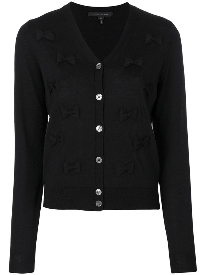 Marc Jacobs Bow Embellished Cardigan - Black