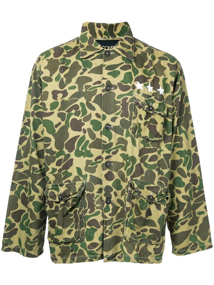 Icons - Camouflage Print Shirt - Men - Cotton - S, Green, Cotton