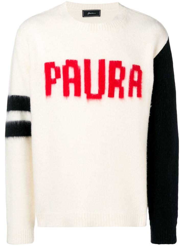 Paura Logo Jumper - White