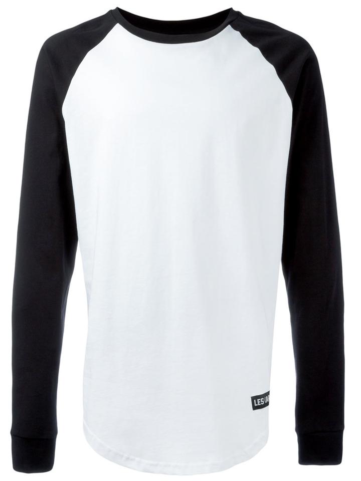Les (art)ists Back Print Raglan Top, Men's, Size: Medium, White, Cotton